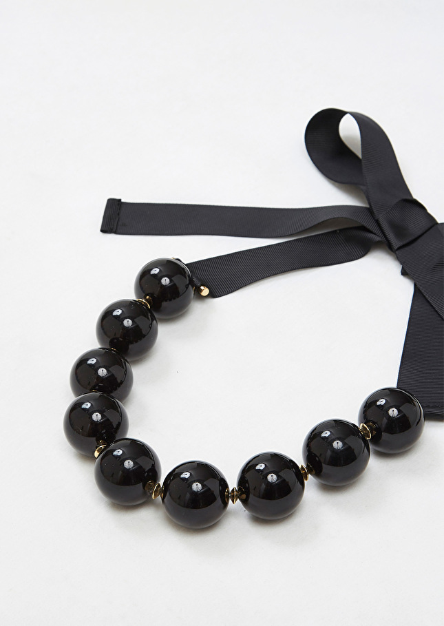 Bella black necklace Black TARA JARMON UK