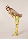 Paivan Pants flowers printed pants Yellow TARA JARMON UK