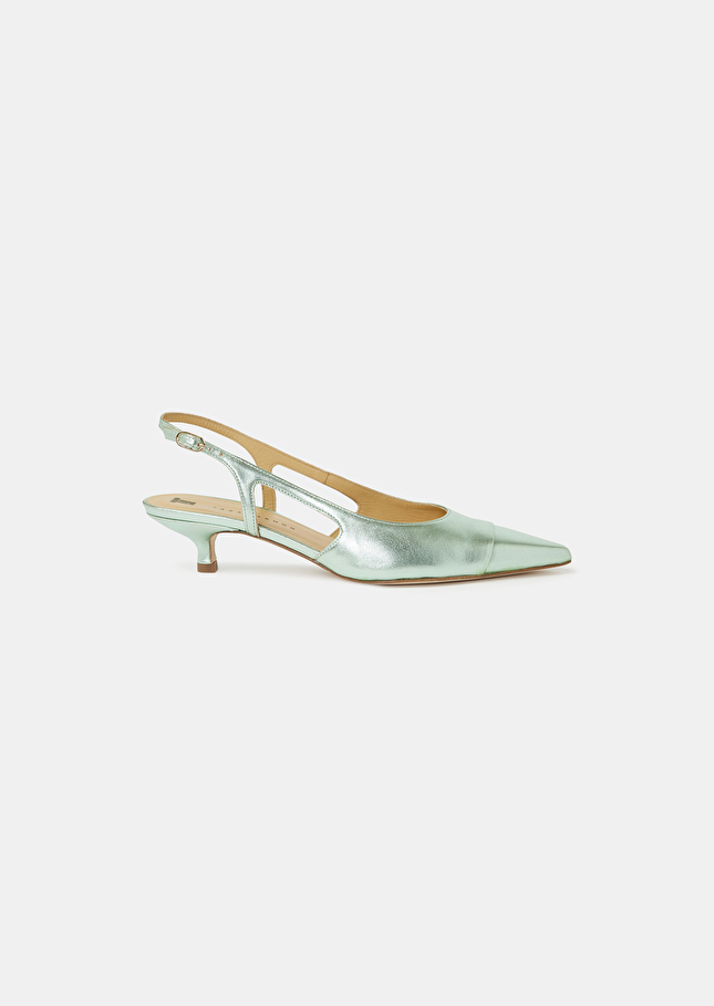 Kaia pumps metallic leather shoes Green TARA JARMON UK