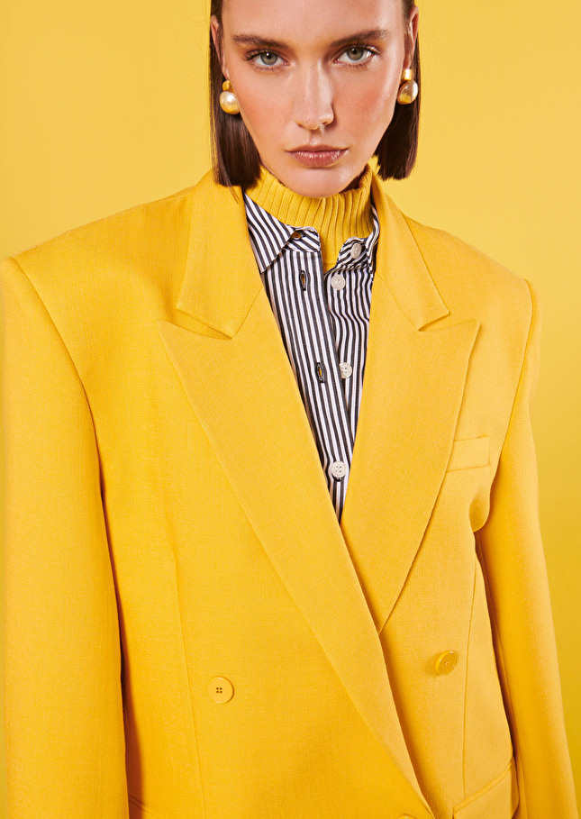 Victoria Jacket suit jacket Yellow TARA JARMON UK