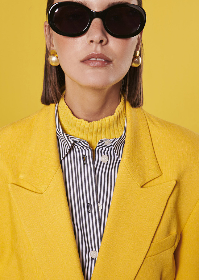 Victoria Jacket suit jacket Yellow TARA JARMON UK