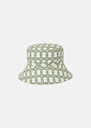 Bob Chloe with green graphic desing bucket hat Off-white TARA JARMON UK