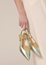 Kaia pumps metallic leather shoes Green TARA JARMON UK