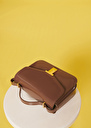 8 bis taupe leather bag Craie, Taupe color TARA JARMON UK