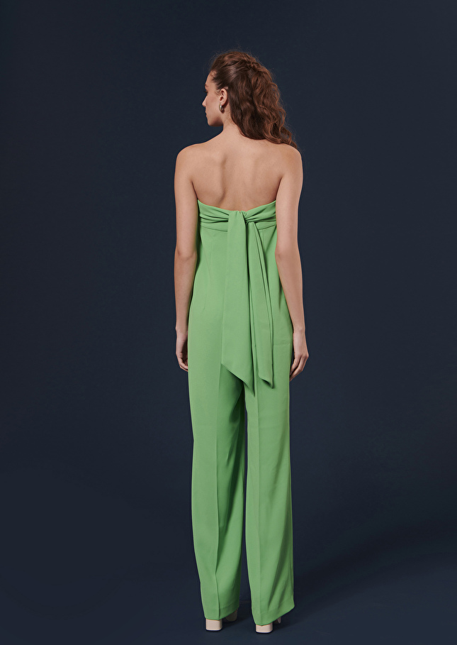 Heart Suit crepe jumpsuit Green TARA JARMON UK