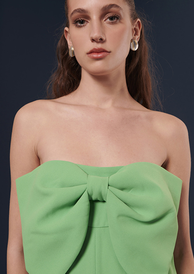 Heart Suit crepe jumpsuit Green TARA JARMON UK