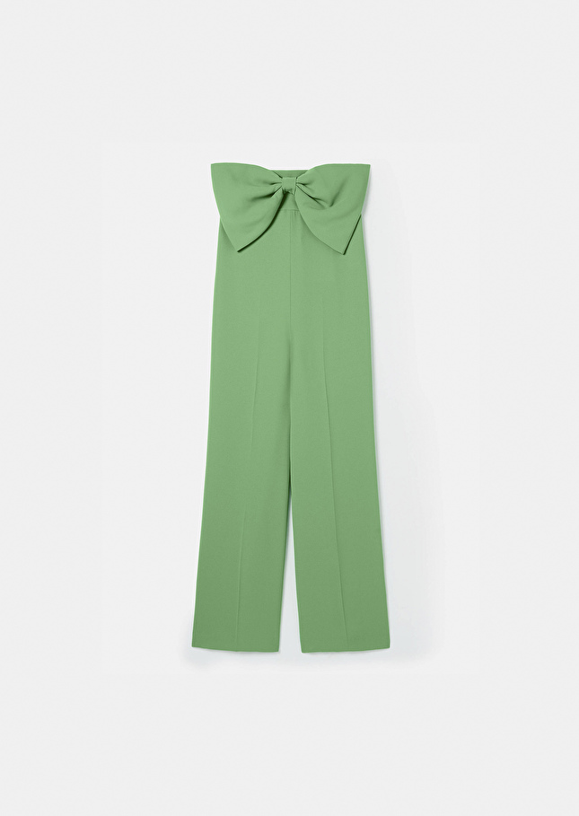 Heart Suit crepe jumpsuit Green TARA JARMON UK