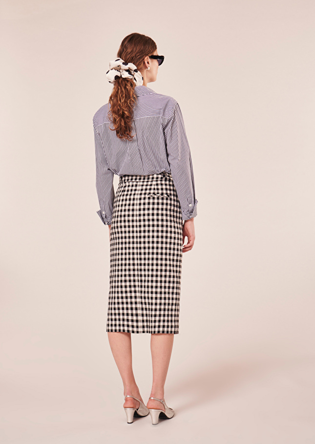 Justina Skirt vichy skirt Black TARA JARMON UK