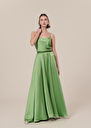 Joya Skirt satin skirt Green TARA JARMON UK