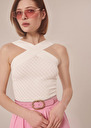 Prana ecru knit top Off-white TARA JARMON UK