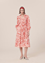 Rivolta Dress with coral graphic design poplin dress Coral TARA JARMON UK
