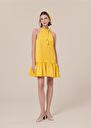 Riviera Dress satin dress Yellow TARA JARMON UK