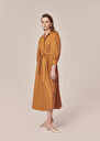 Rivoltine Dress crisp poplin dress Cognac TARA JARMON UK