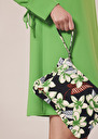 Sabrina Clutch flower printed soft clutch Black, Coral, Nocturnal TARA JARMON UK