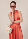 Top Tellia top in fluid satin Coral TARA JARMON UK