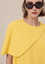 Cape Valentina crepe cape Yellow TARA JARMON UK