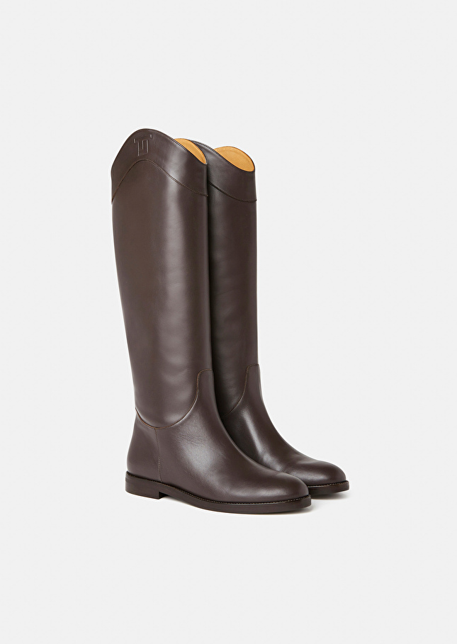 Brown leather boots Kayleigh Chocolate TARA JARMON UK