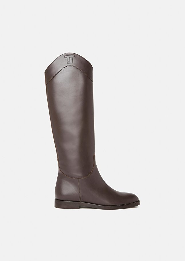 Brown leather boots Kayleigh Chocolate TARA JARMON UK