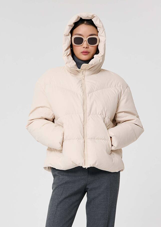 Matte ecru down jacket Dolores Craie TARA JARMON UK