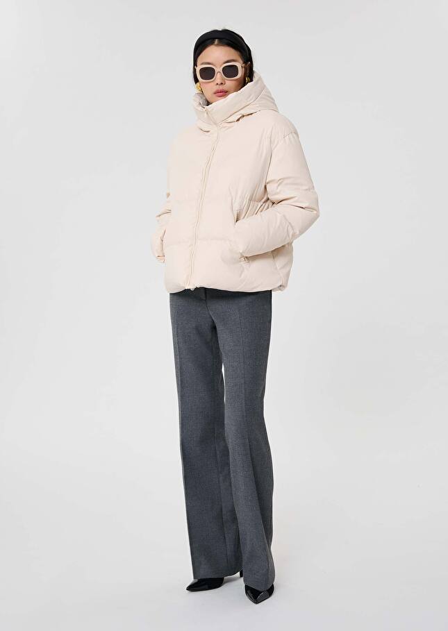 Matte ecru down jacket Dolores Craie TARA JARMON UK