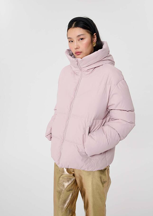 Old pink down jacket Dolores Old pink TARA JARMON UK