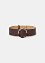 Burgundy smooth leather belt Lauren Black, Burgundy, Cactus, Chocolate, Craie, Green, Grey, Lime tree, Night, Nut brown, Old pink TARA JARMON UK