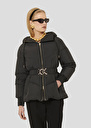 Matte black down jacket Dina Black, Champagne TARA JARMON UK