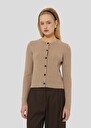 Brown merino wool cardigan Gaspard Nut brown TARA JARMON UK