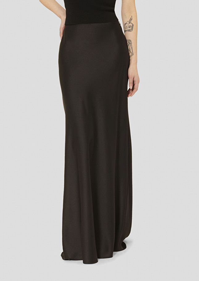 Black fluid satin skirt Jesta Black TARA JARMON UK