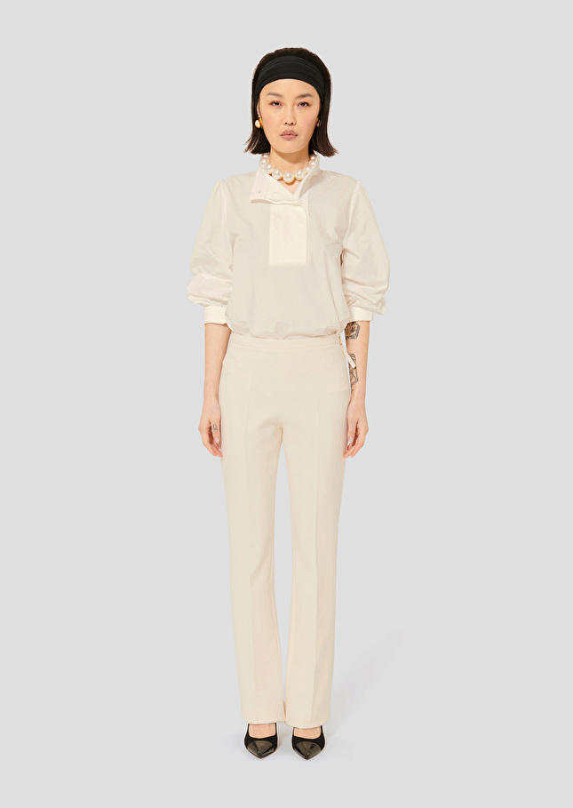 Ecru double-canvas pants Peyton Off-white TARA JARMON UK