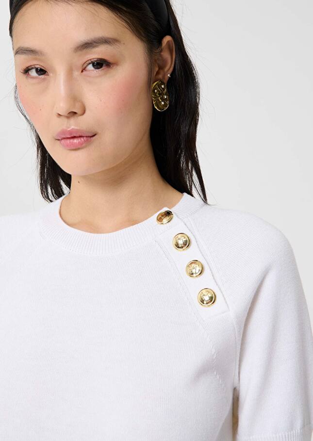 Ecru wool sweater Pastelle Off-white TARA JARMON UK