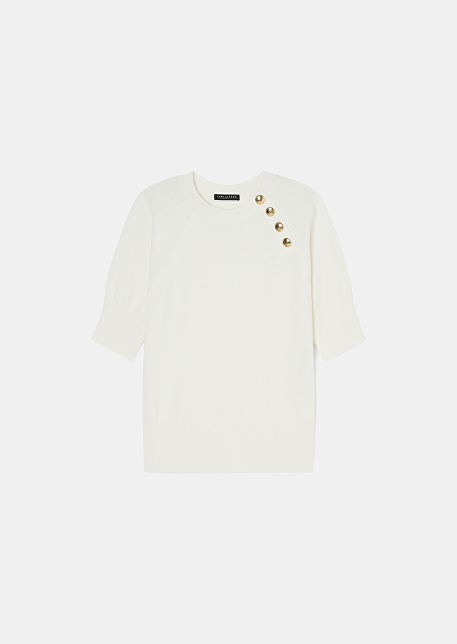 Ecru wool sweater Pastelle Off-white TARA JARMON UK