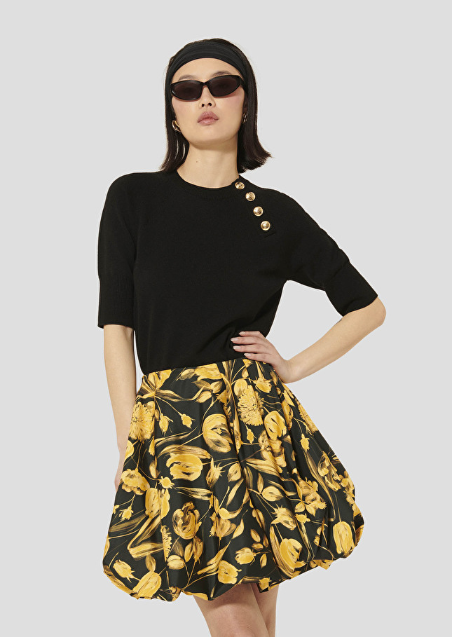Ecru wool sweater Pastelle Black TARA JARMON UK