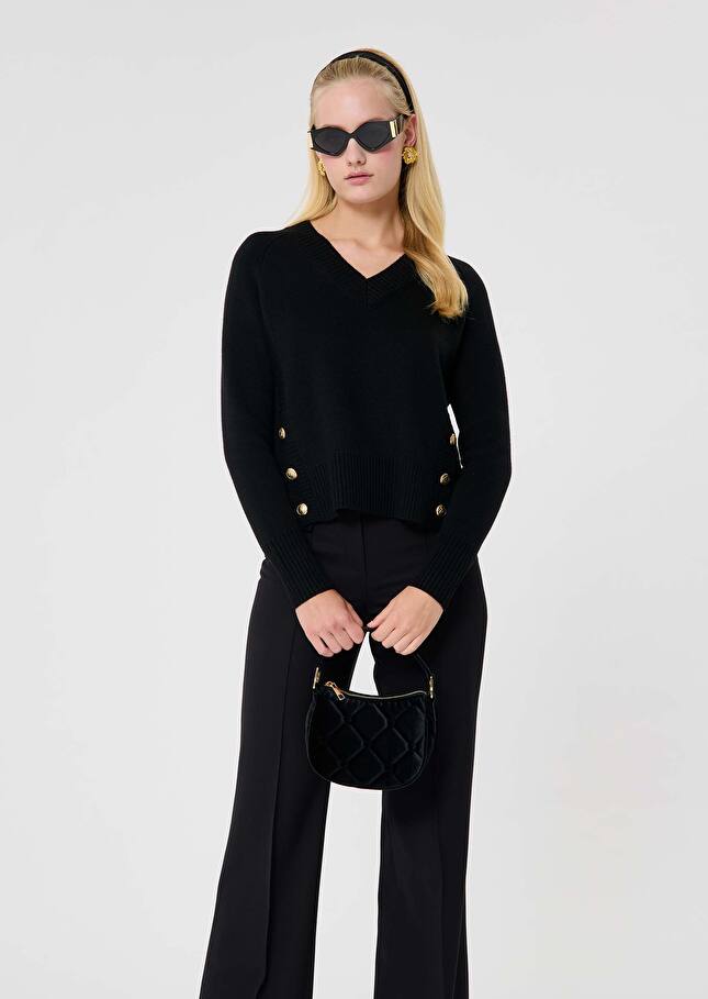 Black wool sweater Promesse Black TARA JARMON UK