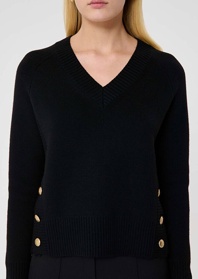 Black wool sweater Promesse Black TARA JARMON UK
