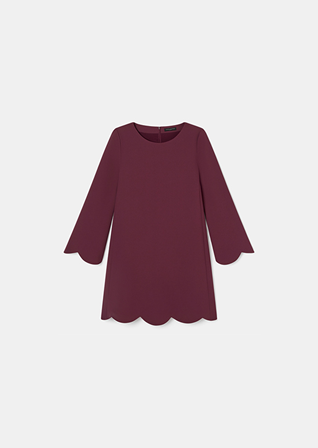 Burgundy crepe dress Ruoda Burgundy TARA JARMON UK