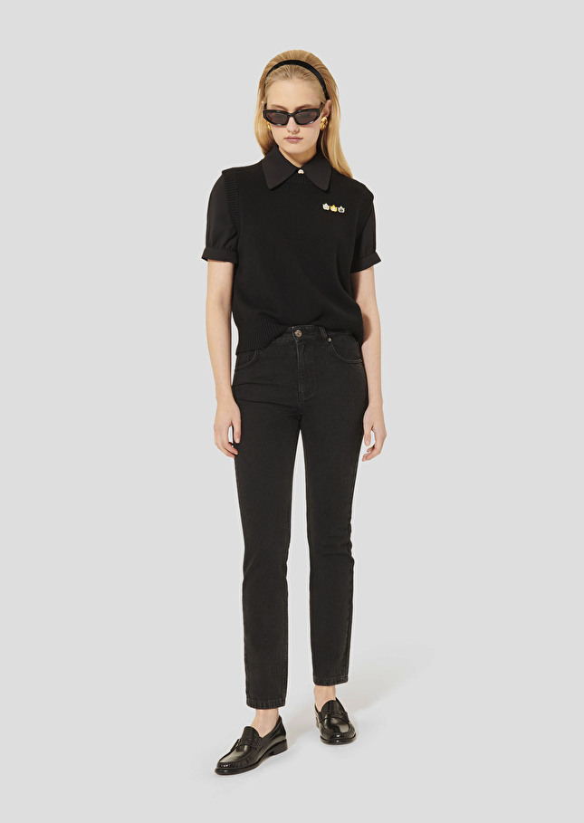 Black denim jeans Josh Charcoal TARA JARMON UK