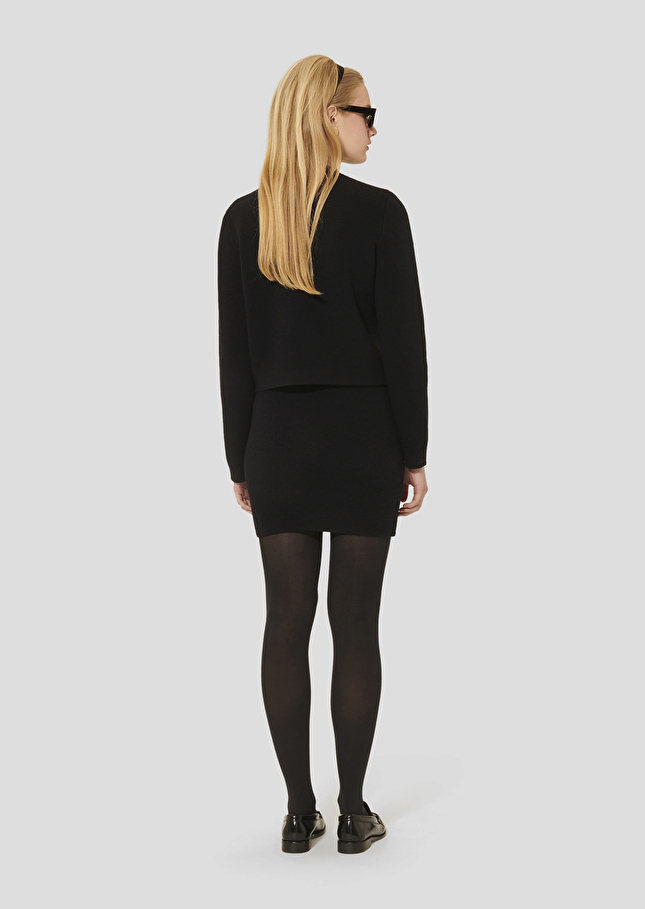 Black knitted skirt Jelka Charcoal TARA JARMON UK