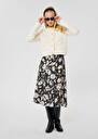Black with ecru tulip print skirt Joe Black, Craie TARA JARMON UK
