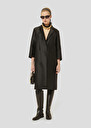 Black satin coat Martin Black TARA JARMON UK