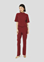 Burgundy double canvas pants Peyton Burgundy, Charcoal, Off-white TARA JARMON UK