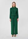Green crepe pants Pia Burgundy, Green TARA JARMON UK