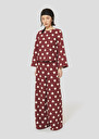 Burgundy with white hearts pants Positivo Burgundy TARA JARMON UK