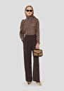 Brown crepe pants Parigi Chocolate TARA JARMON UK
