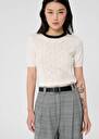 Ecru sweater in merinos wool Pontaven Off-white TARA JARMON UK