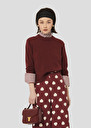 Burgundy merino wool sweater Preppy Burgundy, Cactus TARA JARMON UK