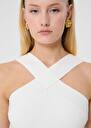 Ecru knit top Prana Black, Off-white TARA JARMON UK