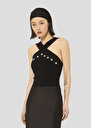 Black knit top Prana Black, Off-white TARA JARMON UK