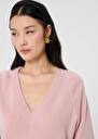 Old pink cashmere sweater Paz Almond, Black, Blush, Horizon, Lemon yellow, Night, Off-white, Old pink TARA JARMON UK