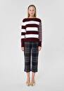 Burgundy stripped wool sweater Poetesse Burgundy TARA JARMON UK